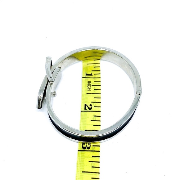 Silver Black Belt Open Cuff - Picture 4 of 4